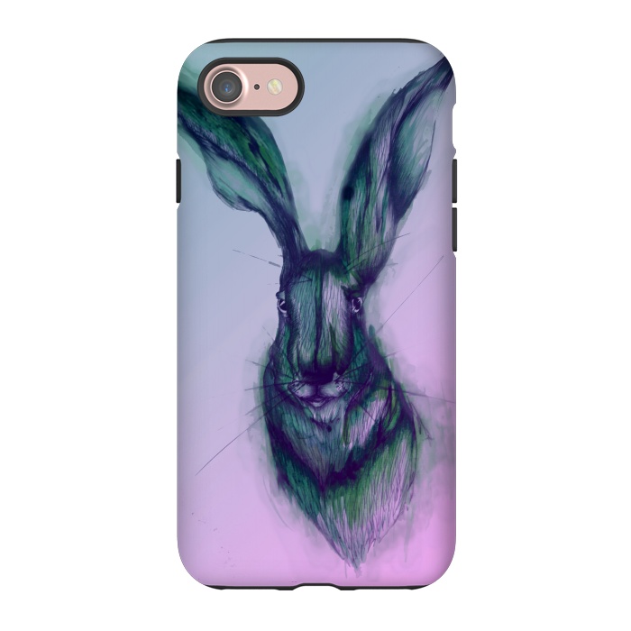 iPhone 7 StrongFit Watercolor Hare by ECMazur 