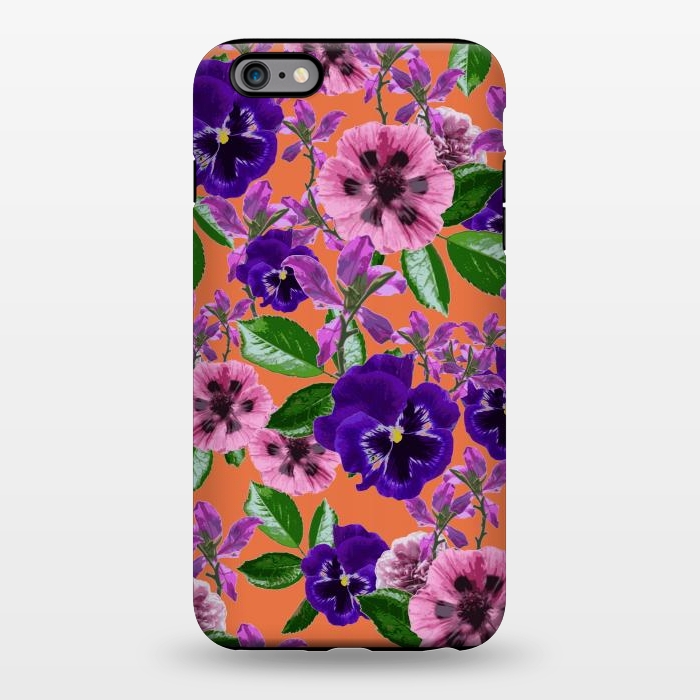 iPhone 6/6s plus StrongFit Orange Floral Garden by Zala Farah