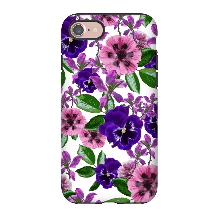 iPhone 7 StrongFit White Floral Garden by Zala Farah