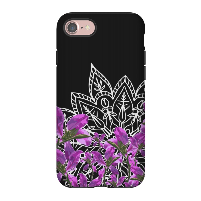 iPhone 7 StrongFit Mandala + Purple Vines by Zala Farah