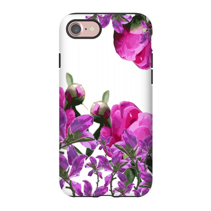iPhone 7 StrongFit Hiding Pink Flowers by Zala Farah