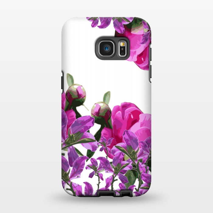 Galaxy S7 EDGE StrongFit Hiding Pink Flowers by Zala Farah