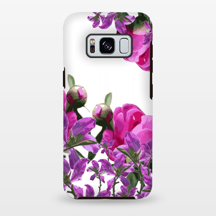 Galaxy S8 plus StrongFit Hiding Pink Flowers by Zala Farah
