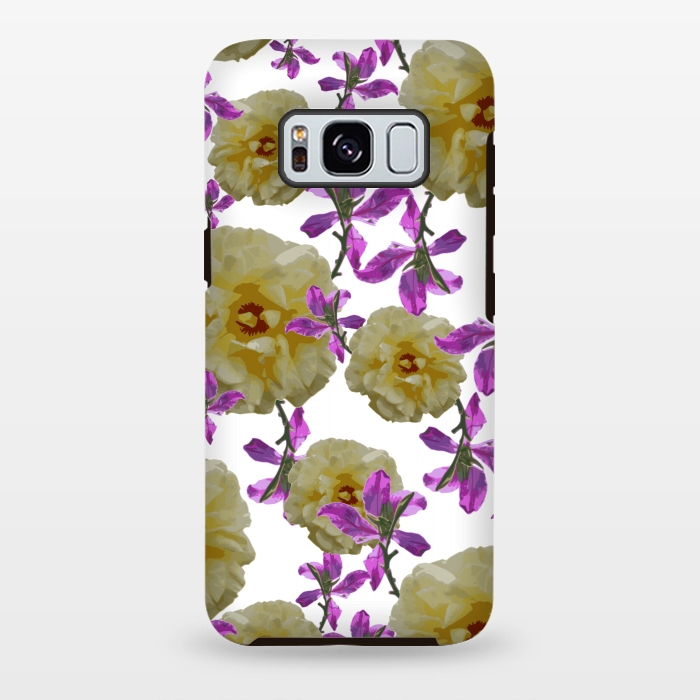 Galaxy S8 plus StrongFit Flowers + Purple Vines by Zala Farah