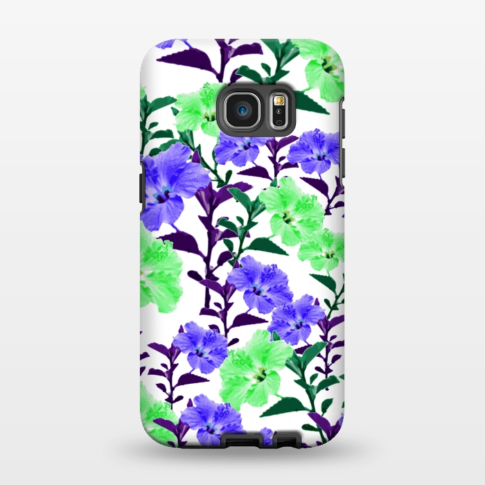 Galaxy S7 EDGE StrongFit Neon Flowers by Zala Farah