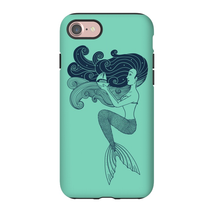 iPhone 7 StrongFit Mermaid Night green by Coffee Man