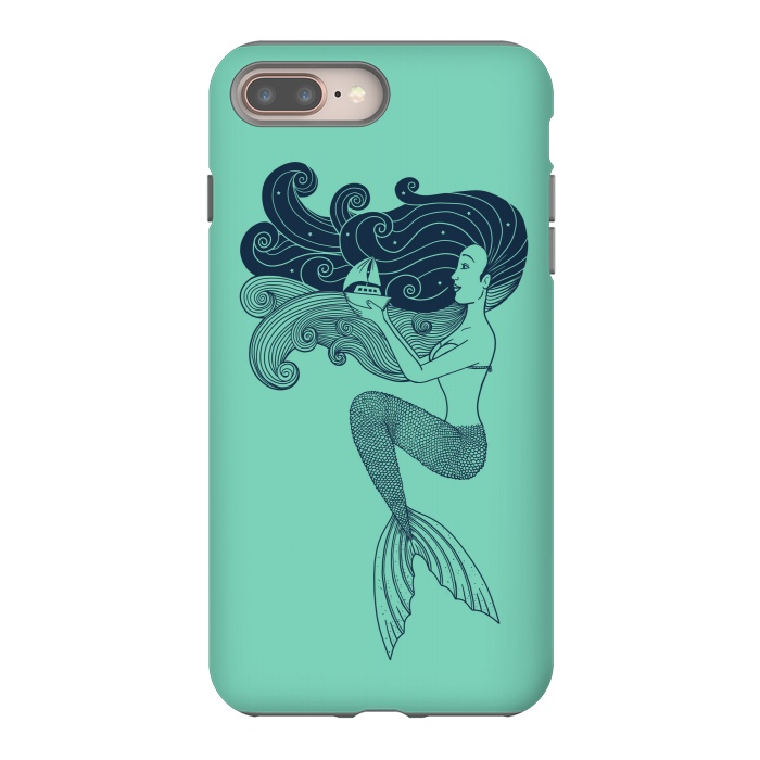 iPhone 7 plus StrongFit Mermaid Night green by Coffee Man