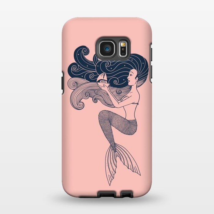 Galaxy S7 EDGE StrongFit Mermaid Rose by Coffee Man