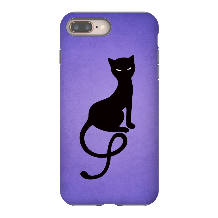 iPhone 7 plus StrongFit Purple Gracious Evil Black Cat by Boriana Giormova
