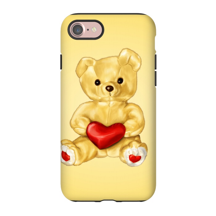 iPhone 7 StrongFit Cute Teddy Bear Hypnotist With Heart by Boriana Giormova