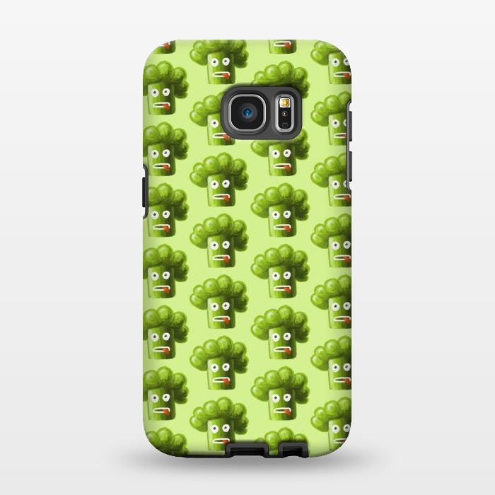 Galaxy S7 EDGE StrongFit Funny Broccoli Pattern by Boriana Giormova