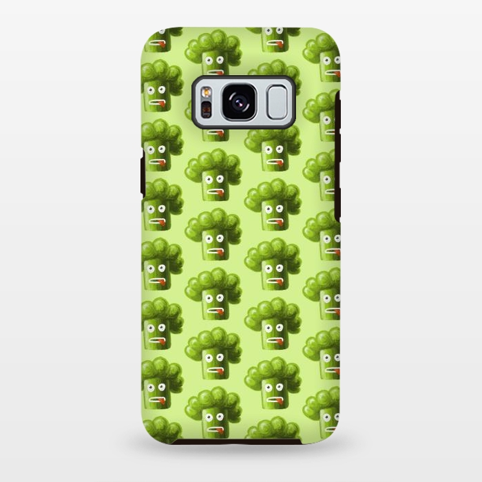Galaxy S8 plus StrongFit Funny Broccoli Pattern by Boriana Giormova