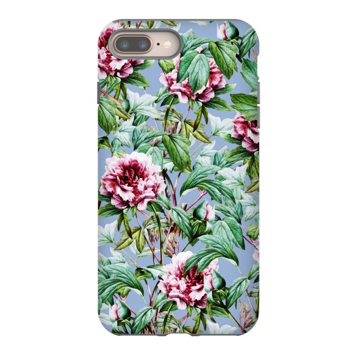 iPhone 7 plus StrongFit Frosty Florals by Uma Prabhakar Gokhale