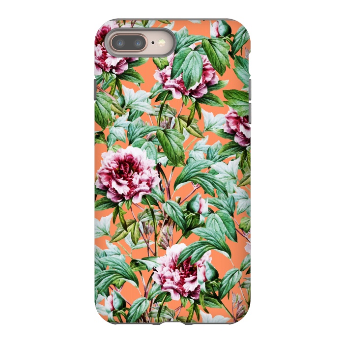 iPhone 7 plus StrongFit Frosty Florals V2 by Uma Prabhakar Gokhale