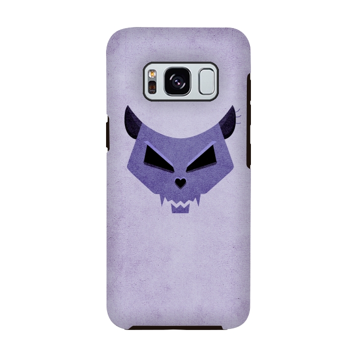 Galaxy S8 StrongFit Purple Evil Cat Skull by Boriana Giormova