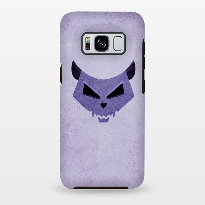 Galaxy S8 plus StrongFit Purple Evil Cat Skull by Boriana Giormova