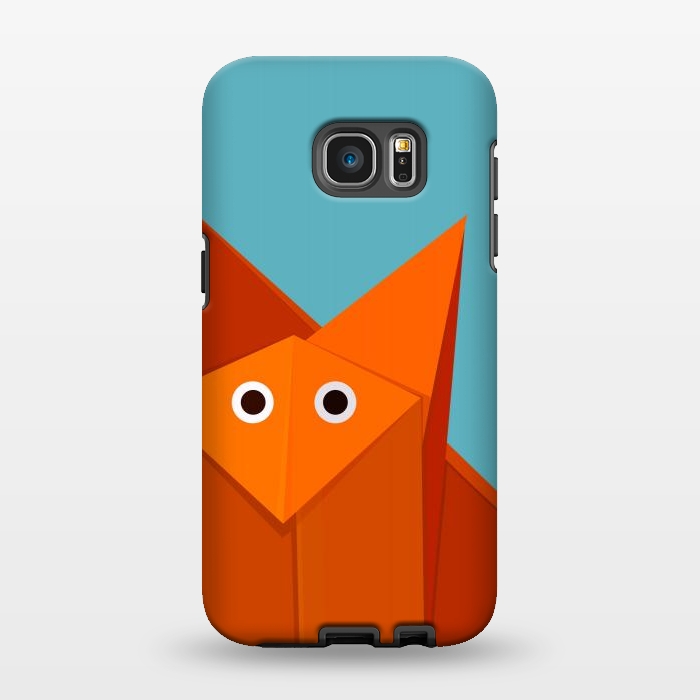Galaxy S7 EDGE StrongFit Cute Origami Fox by Boriana Giormova