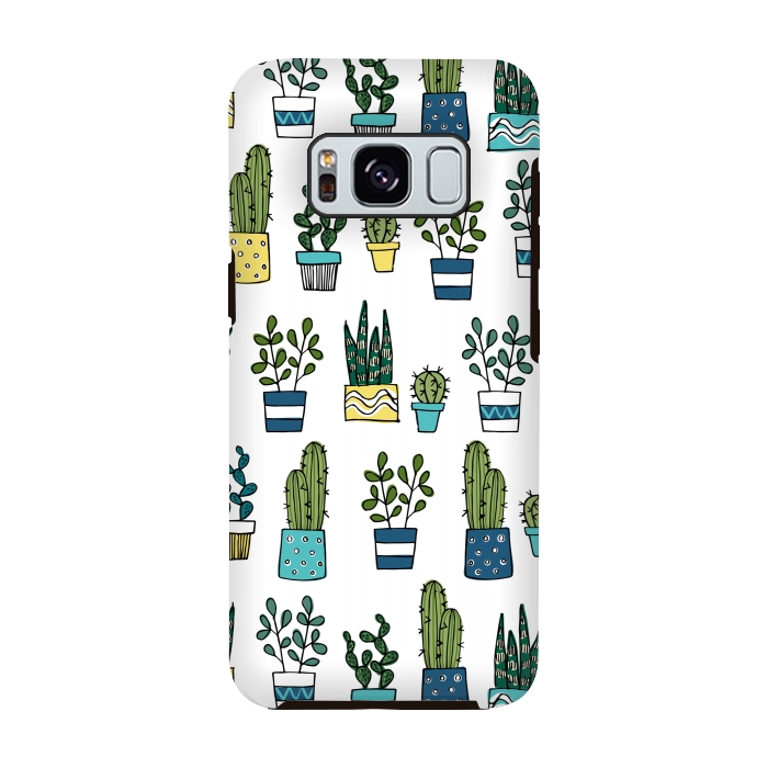 Galaxy S8 StrongFit House Plants by Laura Grant