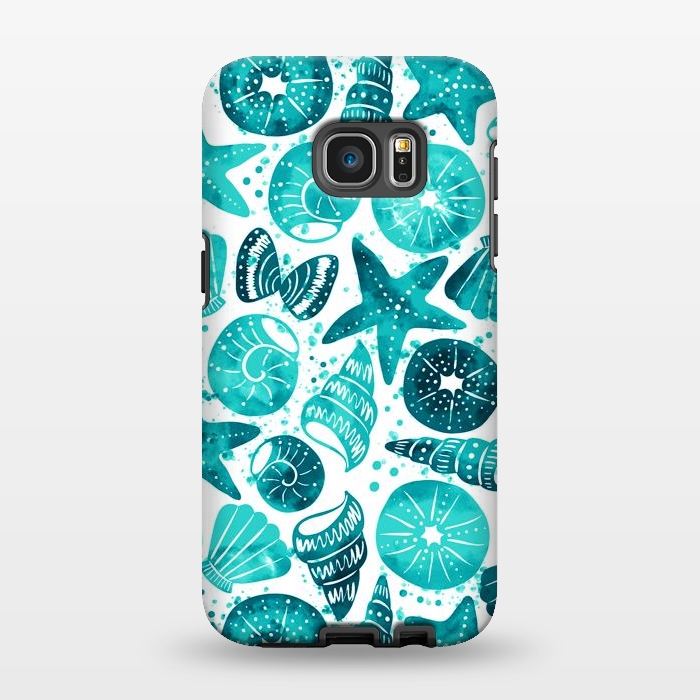 Galaxy S7 EDGE StrongFit sea shells 2 by Laura Grant
