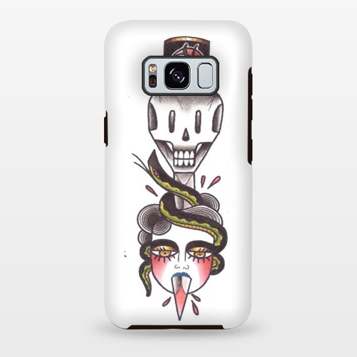 Galaxy S8 plus StrongFit Skull dagger snake by Evaldas Gulbinas 