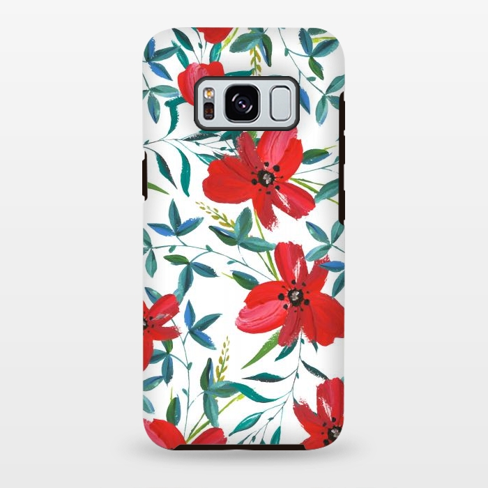 Galaxy S8 plus StrongFit Red Blossom by Uma Prabhakar Gokhale