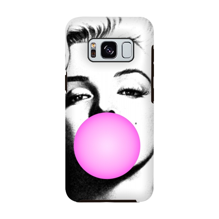 Galaxy S8 StrongFit Marilyn Chewing Gum Bubble by Mitxel Gonzalez
