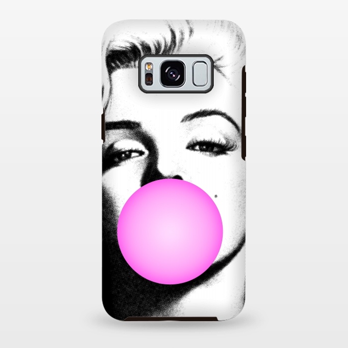 Galaxy S8 plus StrongFit Marilyn Chewing Gum Bubble by Mitxel Gonzalez