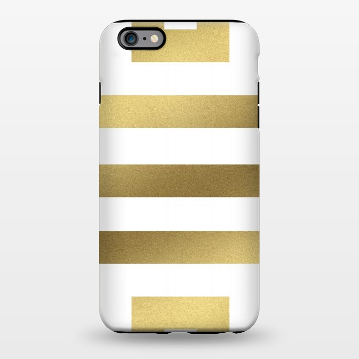 iPhone 6/6s plus StrongFit Gold Stripes by Caitlin Workman