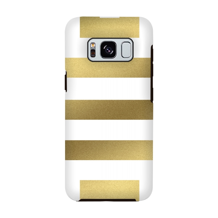 Galaxy S8 StrongFit Gold Stripes by Caitlin Workman