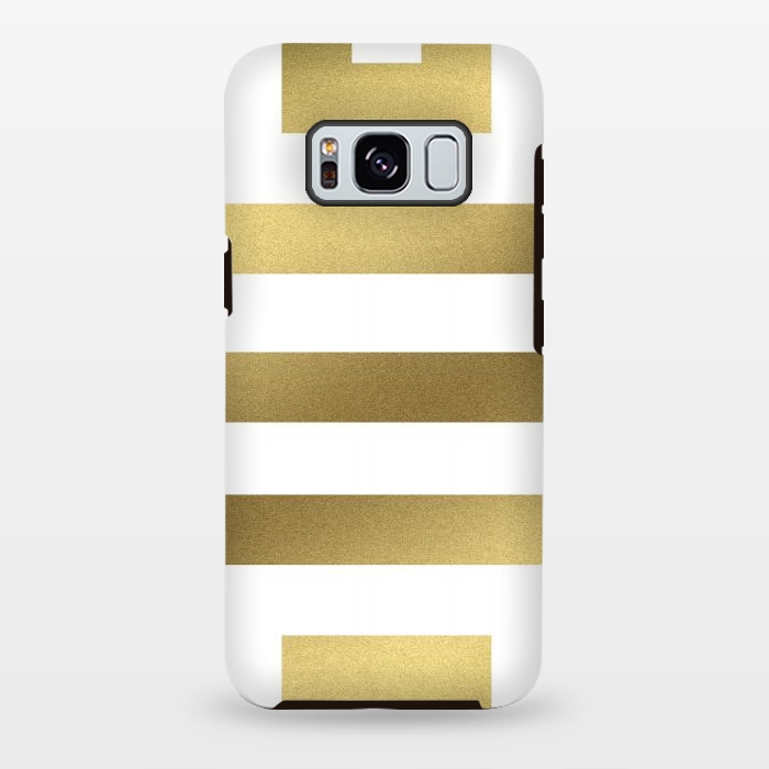 Galaxy S8 plus StrongFit Gold Stripes by Caitlin Workman