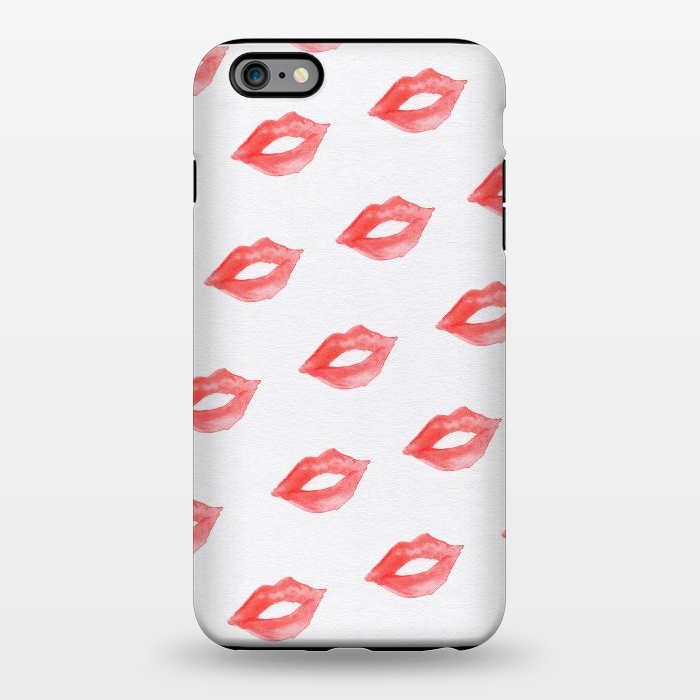 iPhone 6/6s plus StrongFit Lips Red by Caitlin Workman