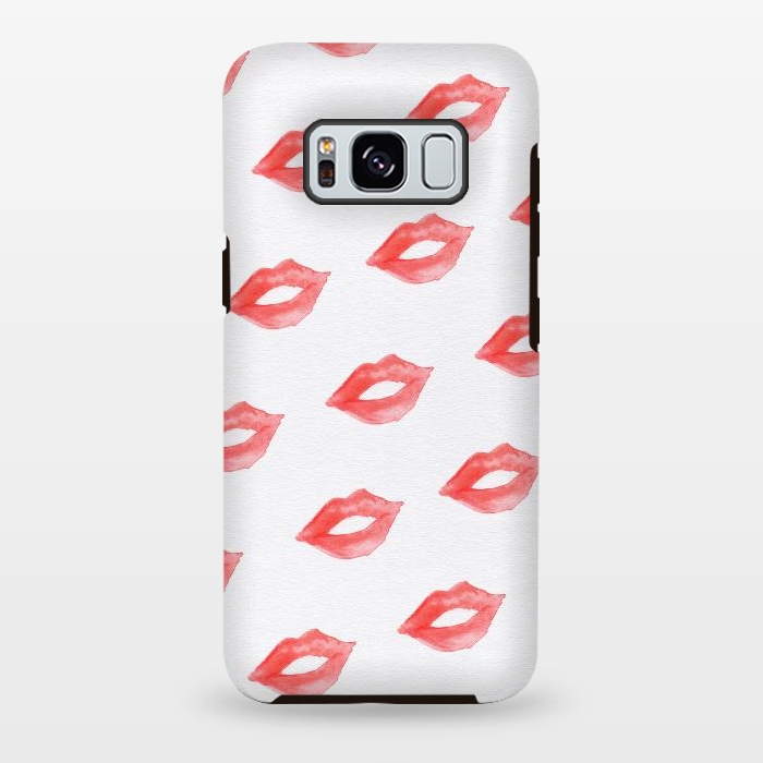 Galaxy S8 plus StrongFit Lips Red by Caitlin Workman