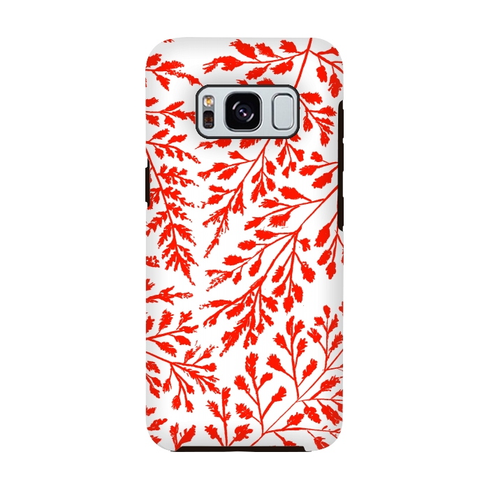 Galaxy S8 StrongFit Foliage Red by Caitlin Workman