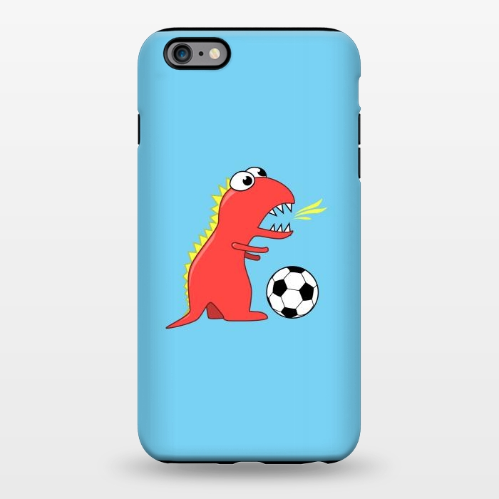 iPhone 6/6s plus StrongFit Funny Cartoon Dinosaur Soccer Player by Boriana Giormova
