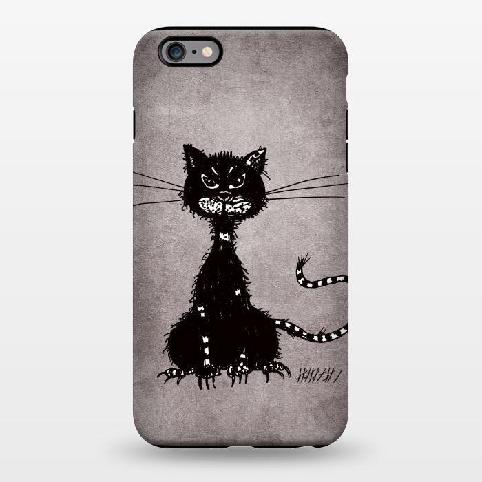 iPhone 6/6s plus StrongFit Ragged Evil Black Cat by Boriana Giormova
