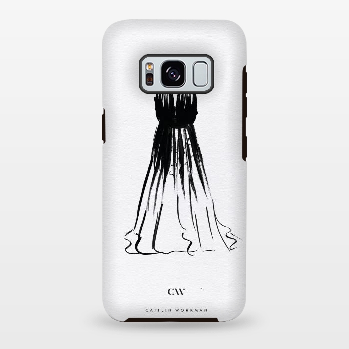 Galaxy S8 plus StrongFit Little Black Halter Dress by Caitlin Workman