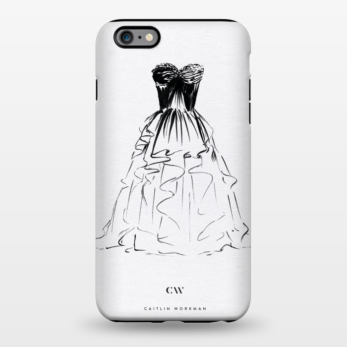 iPhone 6/6s plus StrongFit Little Black Ball Gown Dress by Caitlin Workman
