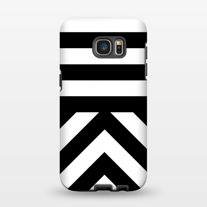 Galaxy S7 EDGE StrongFit Black Stripes by Caitlin Workman