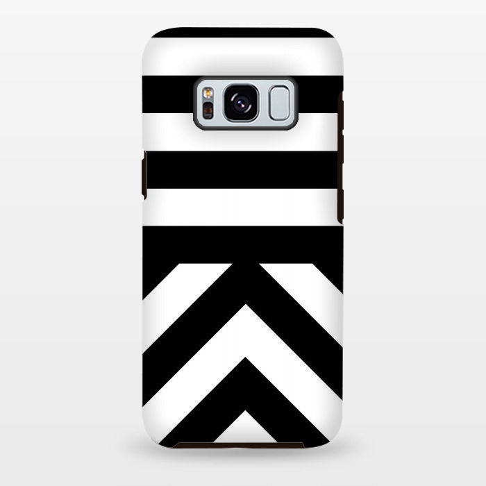 Galaxy S8 plus StrongFit Black Stripes by Caitlin Workman