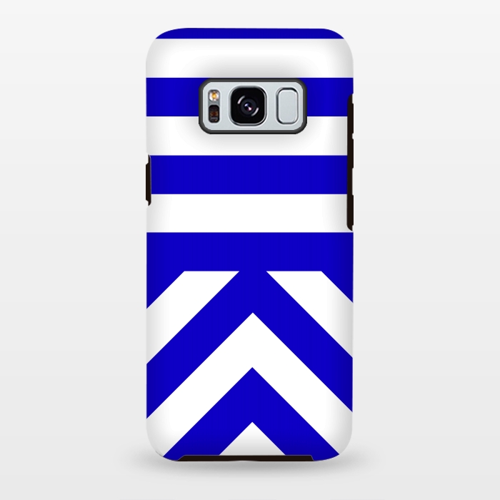 Galaxy S8 plus StrongFit Blue Stripes by Caitlin Workman