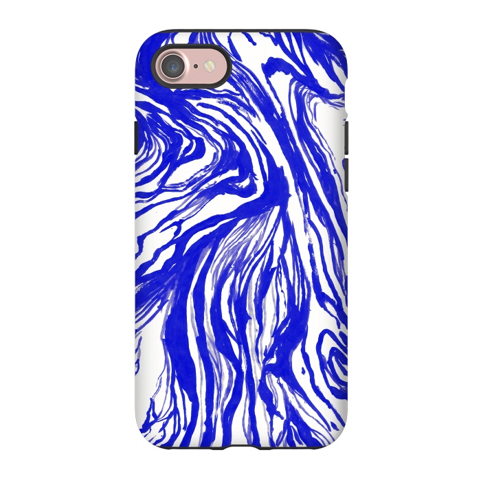 iPhone 7 StrongFit Marble Royal by Caitlin Workman