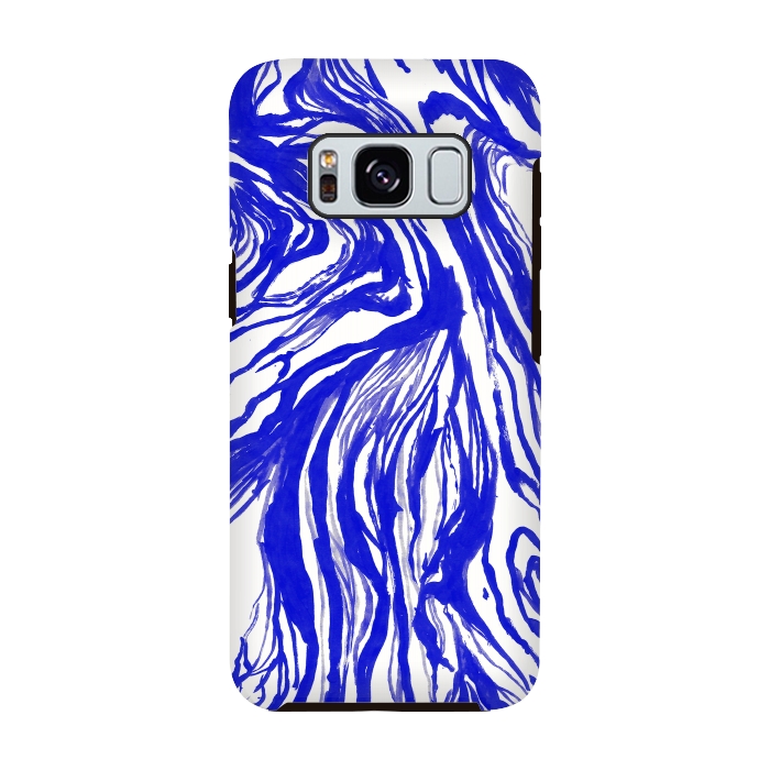 Galaxy S8 StrongFit Marble Royal by Caitlin Workman