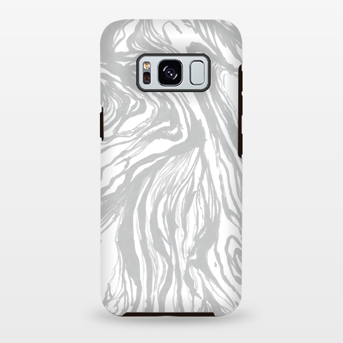 Galaxy S8 plus StrongFit Gray Marble by Caitlin Workman