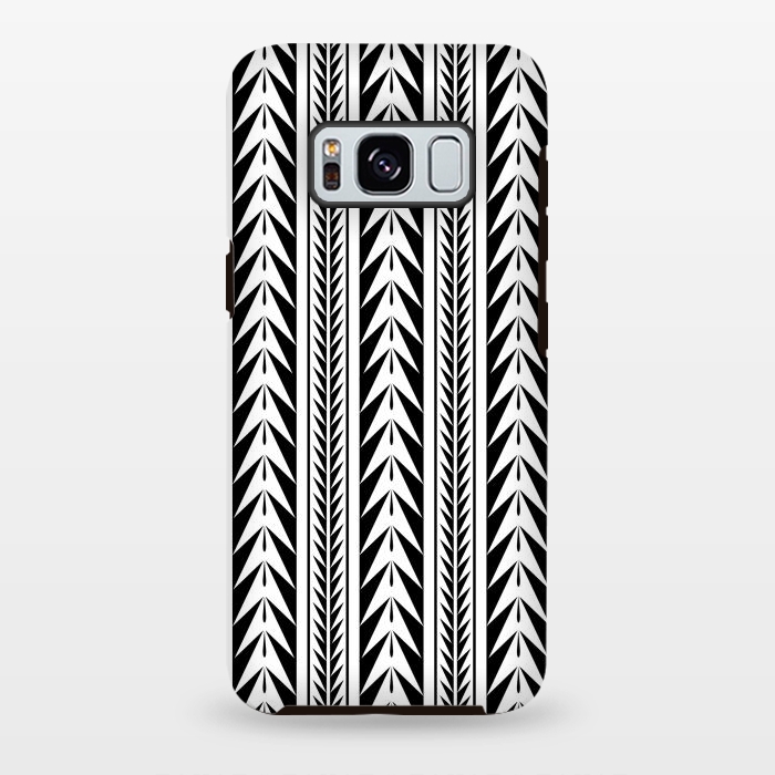 Galaxy S8 plus StrongFit Edgy Black Stripes by Caitlin Workman