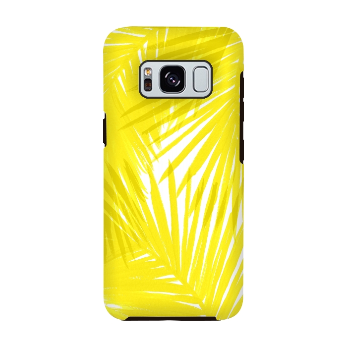 Galaxy S8 StrongFit Yellow Palms by Caitlin Workman