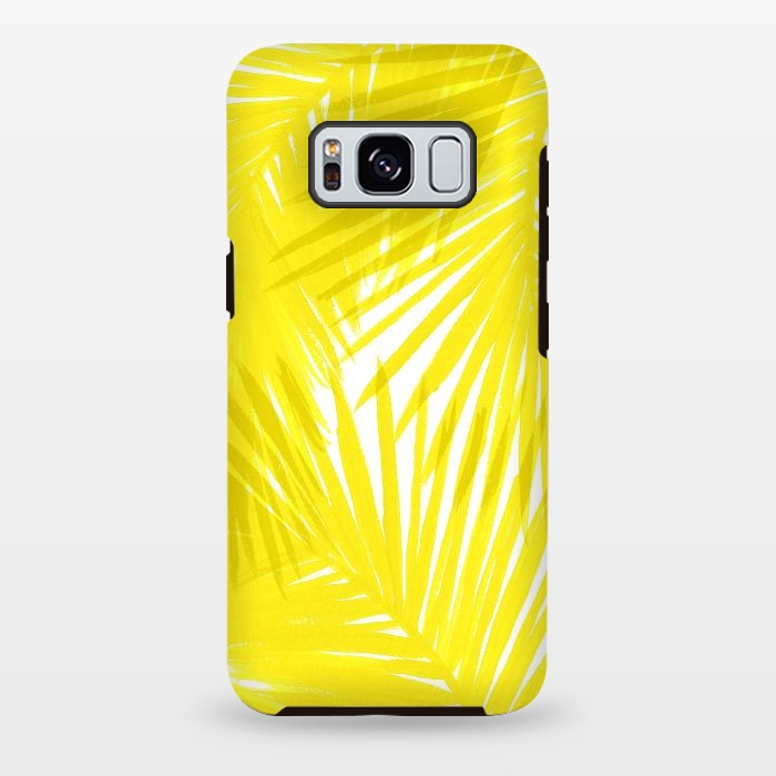 Galaxy S8 plus StrongFit Yellow Palms by Caitlin Workman
