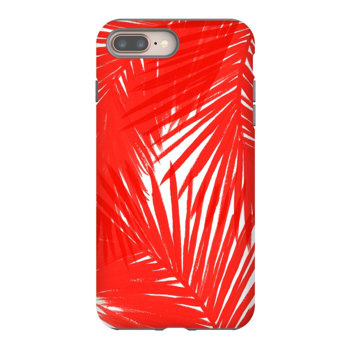 iPhone 7 plus StrongFit Red Palms by Caitlin Workman
