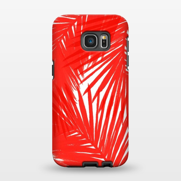 Galaxy S7 EDGE StrongFit Red Palms by Caitlin Workman