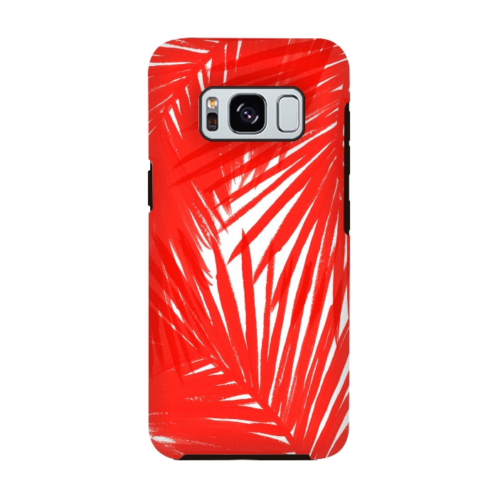 Galaxy S8 StrongFit Red Palms by Caitlin Workman