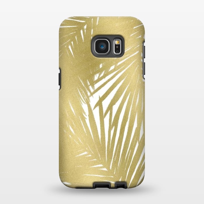 Galaxy S7 EDGE StrongFit Gold Palms by Caitlin Workman